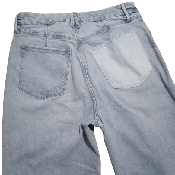 Good American 90s Two Tone Busted Knee Relaxed Fit High Waist Size 8/29 - Picture 11 of 11